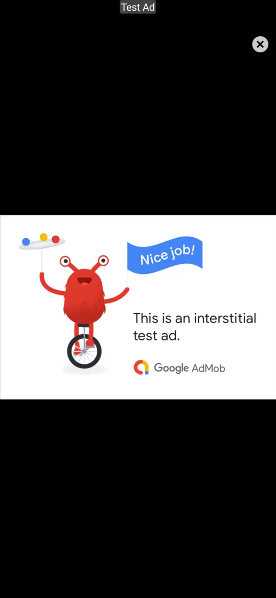 A full-screen ad shown when the app opens